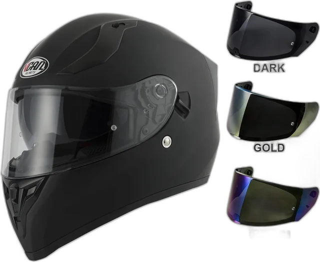 Vcan H128 - Matt Black - Free Additional Visor