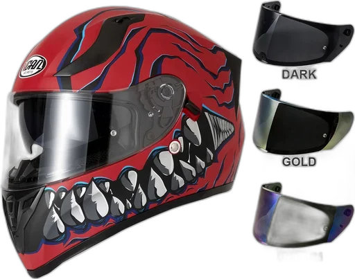 Vcan H128 - Mordhi Red  - Free Additional Visor