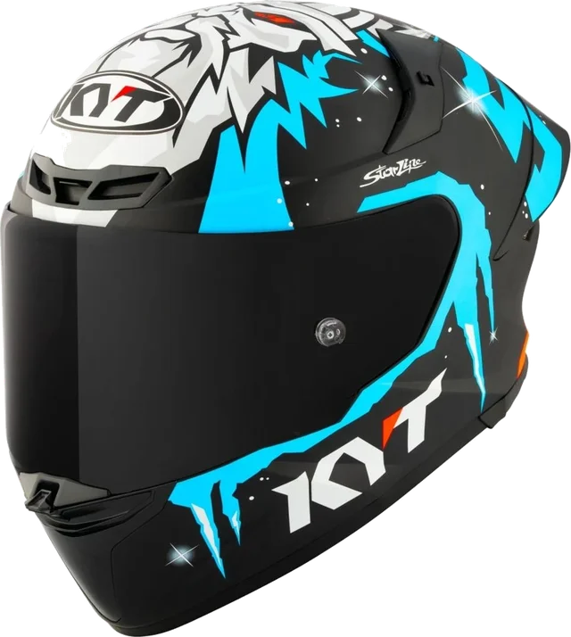 KYT TT-REVO MASIA REP. WINTER TEST, Black Blue Grey