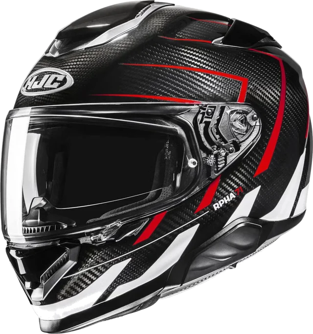 HJC RPHA 71 Carbon Cano Helmet, Black/White/Red