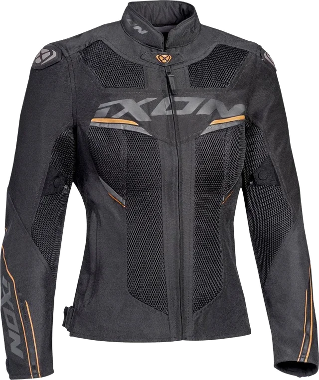 Ixon Draco Ladies Motorcycle Textile Jacket, black/gold