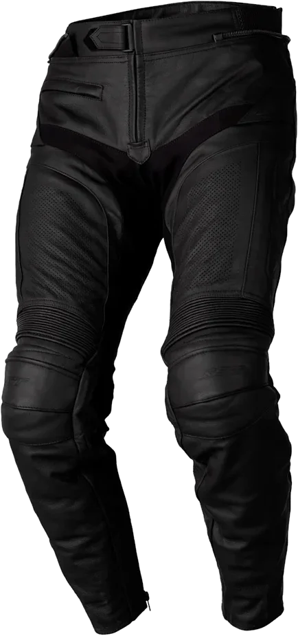 RST Tour1 CE Mens Regular Leg Leather Jean - Black / Black