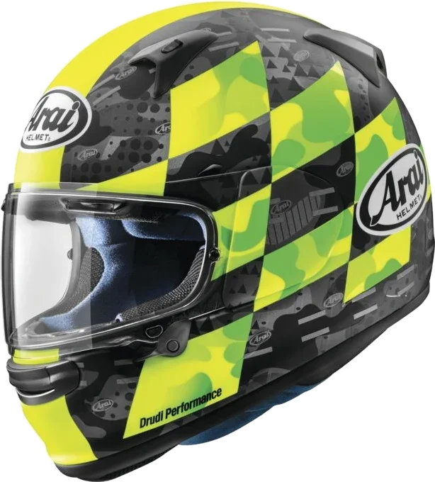 Arai Regent-X Patch Helmet - Snell 2020 (XS and 2XL), Yellow