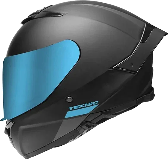 Teknic Full Face Motorcycle Helmet TK1, black blue