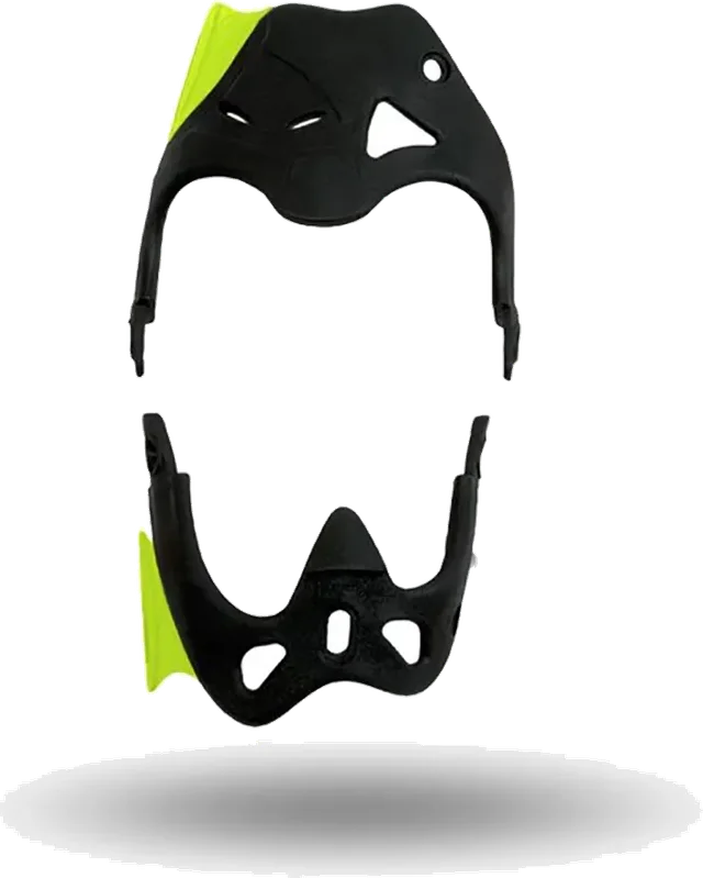 UFO Morpho Fit Kr003 Left Frame Knee Guards, Neon Yellow