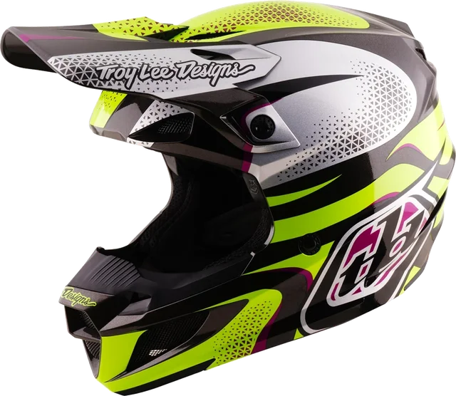 Troy Lee Designs SE5 Polycarbonate MIPS Aura Motocross Helmet, yellow/black