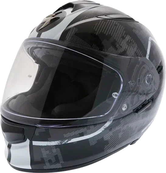 Scorpion Exo 510 Guard Helmet Black White, Black White