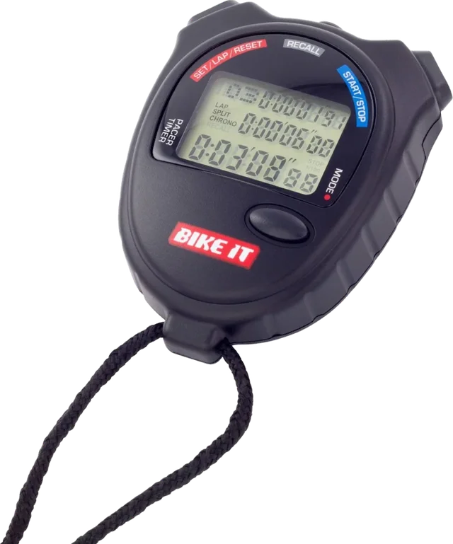 Bike It Digital LCD Stopwatch, Black