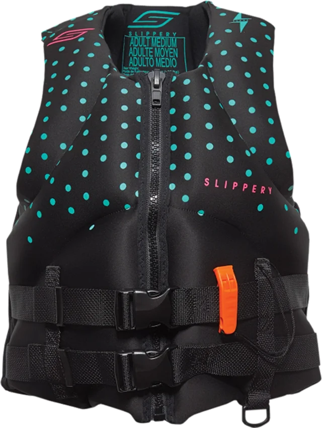 Slippery Surge Neo Women's Watercraft Vests, black mint