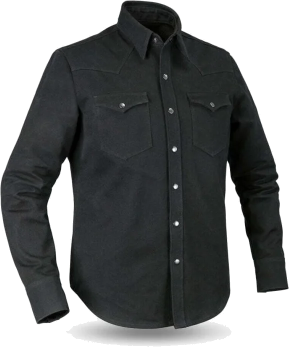 First Manufacturing Forsyth Motorcycle Canvas Shirt, Black