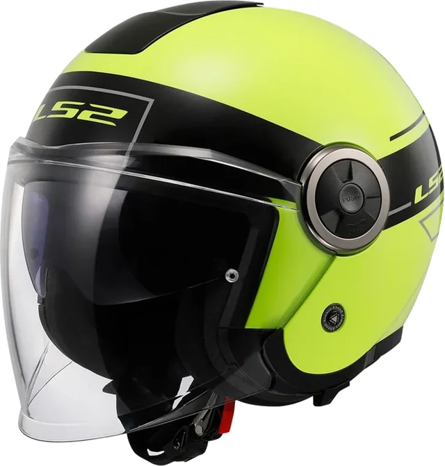 LS2 Classy Helmet Classic Black/Hi-Vis Yellow Gloss