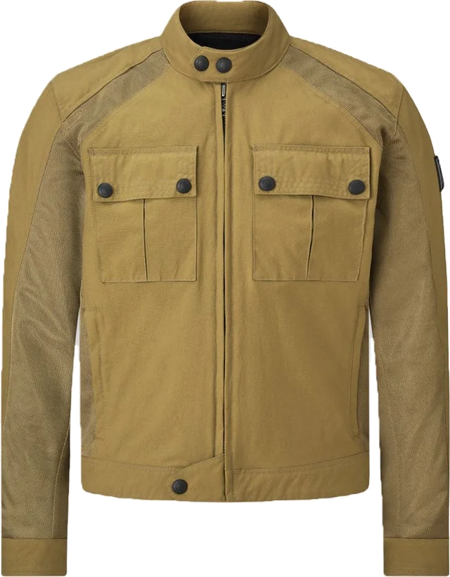 Belstaff Temple Technical Nylon Textile Jacket Olive