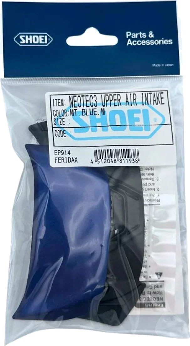 Shoei Upper Air Intake Vent Metallic Matt Blue For Neotec 3 Helmets