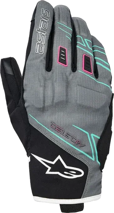 Alpinestars Stella Moblast WP Woman Gloves, Fur Gray / Black / Pink Fluo