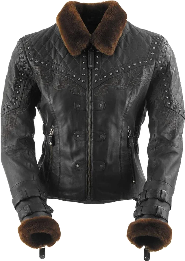 Black Brand Sheared Beaver Womens Jacket, black