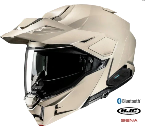 HJC i80 Bluetooth Helmet Matte Sand Beige Sena Spider
