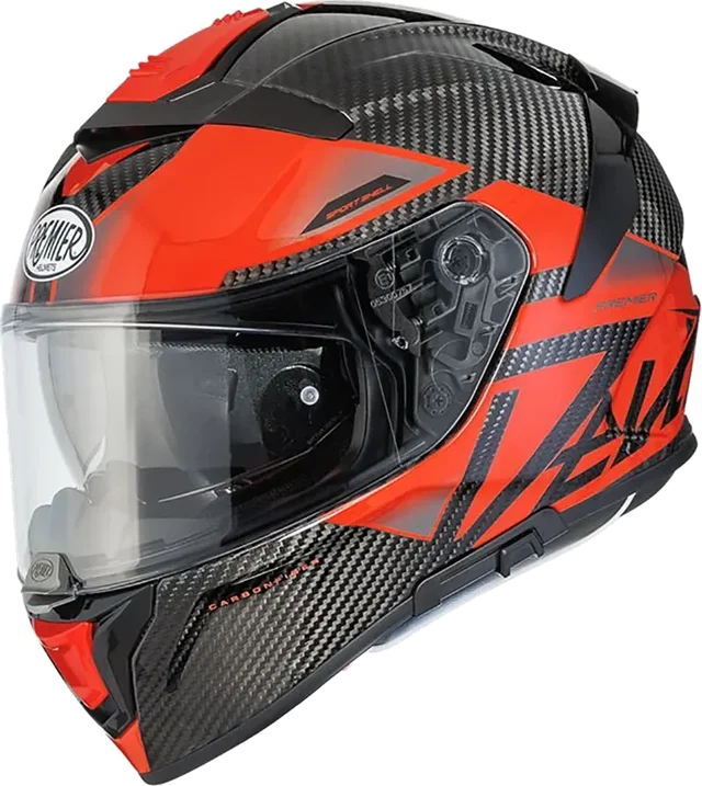 Premier helmets Devil Carbon MN 22.06 Full Face Helmet, Carbon / Orange