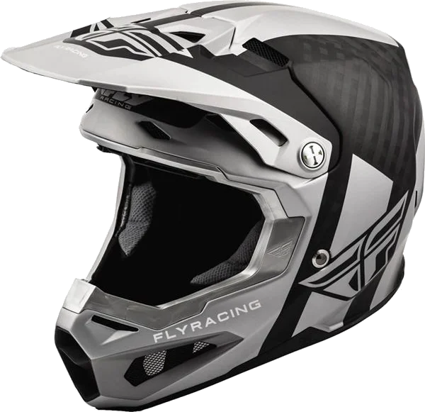 Fly Racing Formula Carbon Origin Helmet, Matte Silver/Black