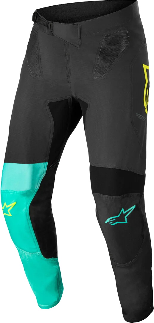 Alpinestars Supertech Blaze Patch Motocross Pants, black/turquoise