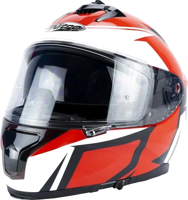 Nitro N540 DVS Podium Helmet White Black Red, White Black Red