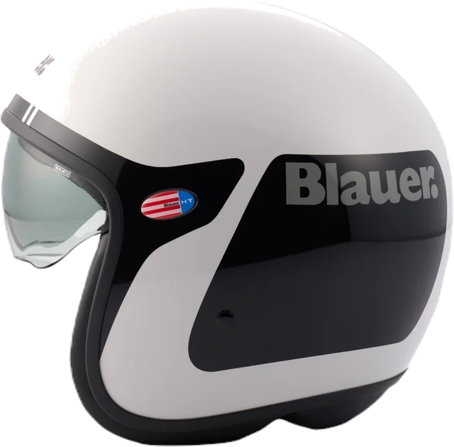 Blauer Pilot GO Matt Titanium Jet Helmet, white/black