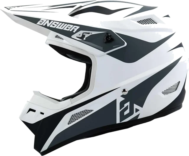 Answer Racing AR1 Helmets, glossy white grey black