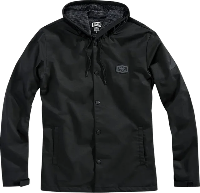 100% 100percent Apache Snap Hoodie Jacket, Black