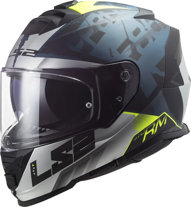 LS2 Ff800 Storm Sprinter Full Face Helmet, Black/Grey/Blue