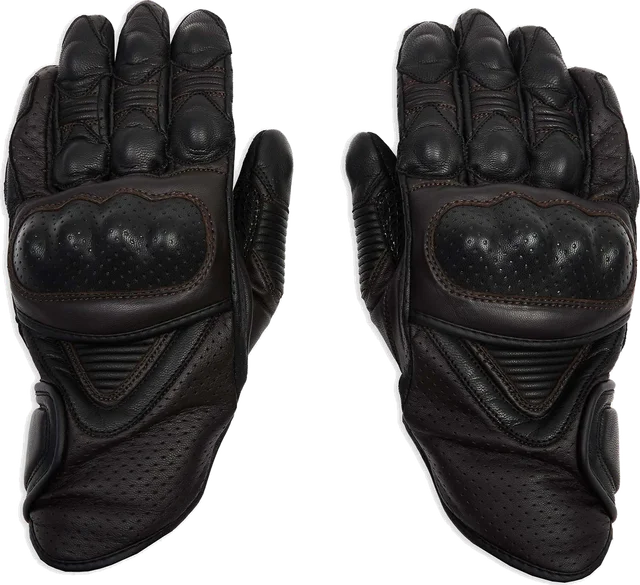 Spada Corso Black & Brown Leather Motorcycle Gloves, Bown / Black