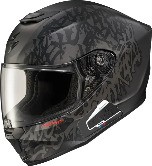 Scorpion EXO-R420 Full Face Bluetooth Helmet Grunge Phantom