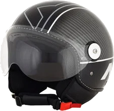 AFX FX-33 FX33 Veloce Open Face Scooter Helmet, Gloss Black, Silver