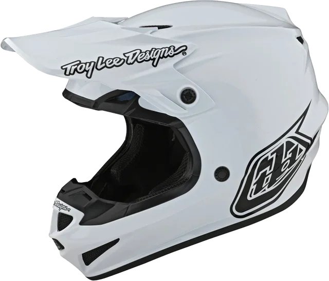 Troy Lee Designs SE4 Polyacrylite Helmet w/ MIPS - Mono, white