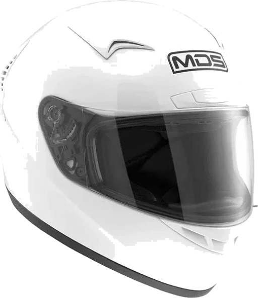 MDS M13 Solid Helmet White, White