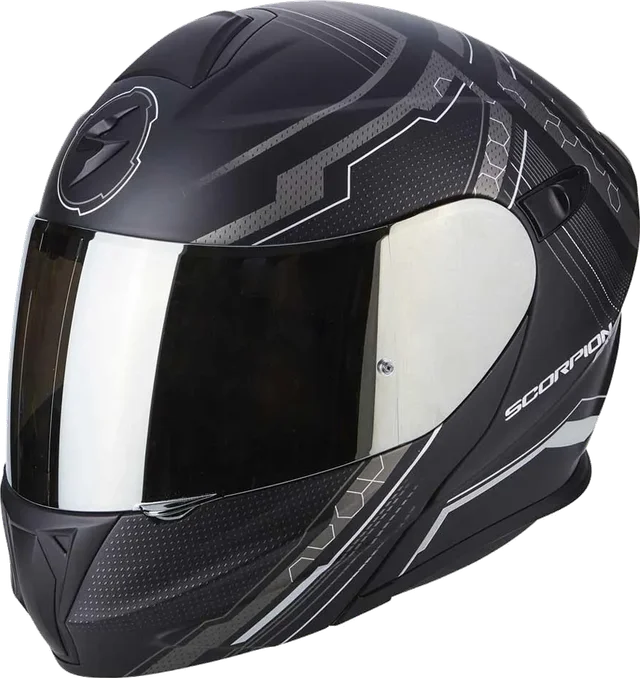 Scorpion Exo 920 Satellite Modular Helmet, Matt Black / Silver
