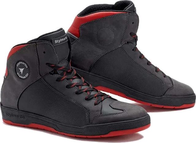 Stylmartin Double WP Motorcycle Shoes, Black / Red
