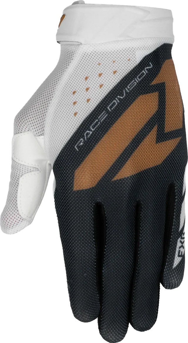 FXR Reflex Air Motocross Gloves, black/white/gold