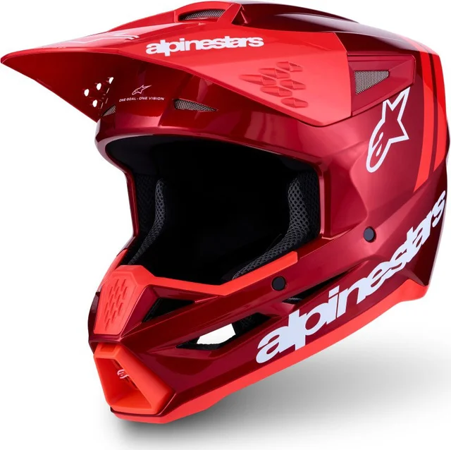 Alpinestars S-M3 Radium Helmet Red Motochrome Red Fluo White, Red Motochrome Red Fluo White