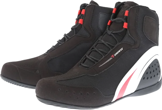 Dainese Motorshoe D WP Motorcycle Shoes, Black / White / Yellow Fluo