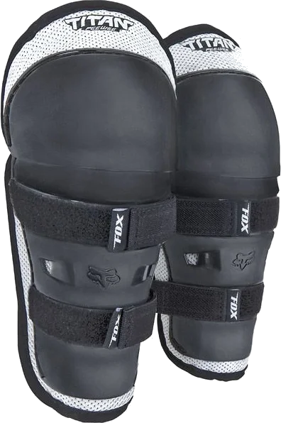 Fox Racing Pee Wee Titan Knee Guards, Black/Silver