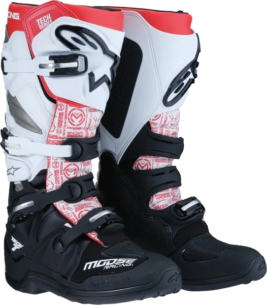 Moose Racing X Alpinestars Tech 7 Boots, Black/White/Red