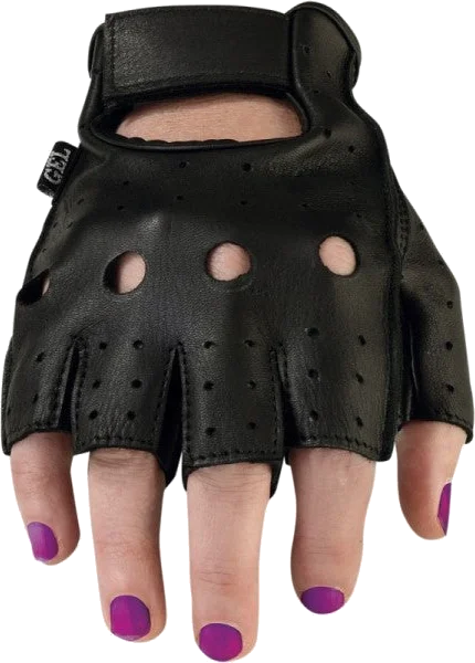 Z1r Leather Motorcycle Half-Gloves 243 Women, women black