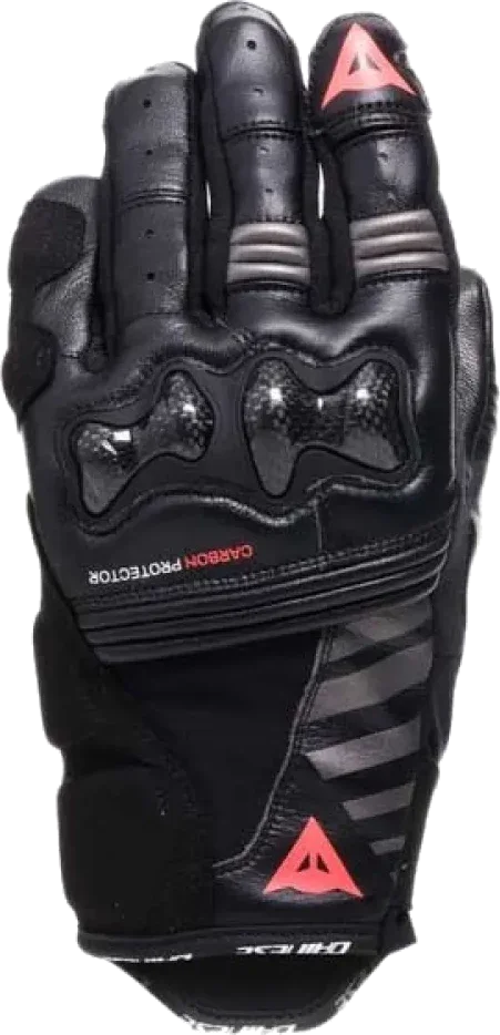Dainese Reacto Carbon Short Woman Gloves, Black / Fluor Pink