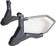 Lightech Carbon Roller Rear Stand Black