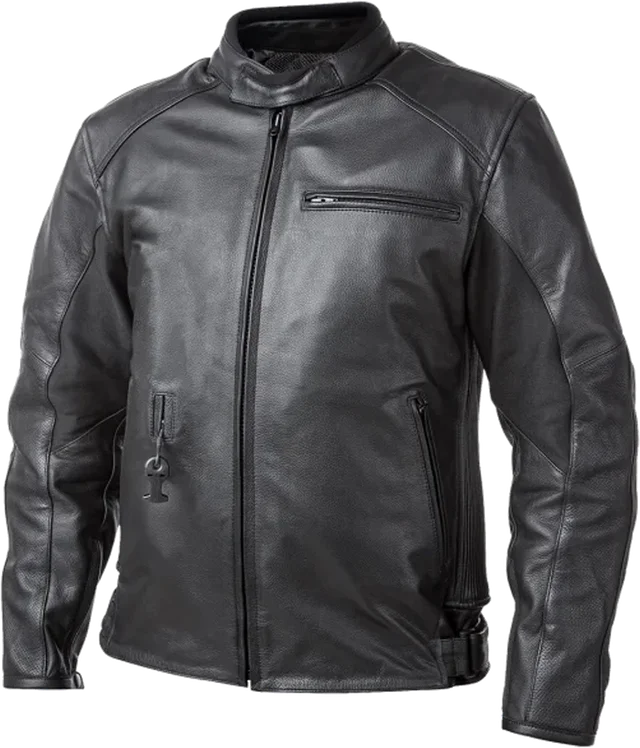 Helite Roadster 2.0 Airbag Motorcycle Leather Jacket, black