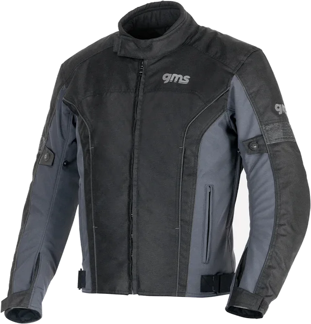 gms Lagos Black Yellow Waterproof Textile Jacket, black/grey