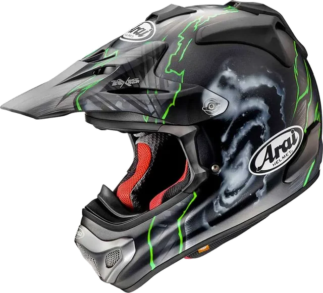 Arai MX V Barcia Motocross Helmet, Frog / Green / Purple / Blue