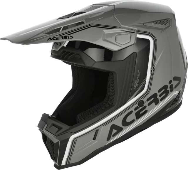 Acerbis Whoops Logo Motocross Helmet, grey/black/white
