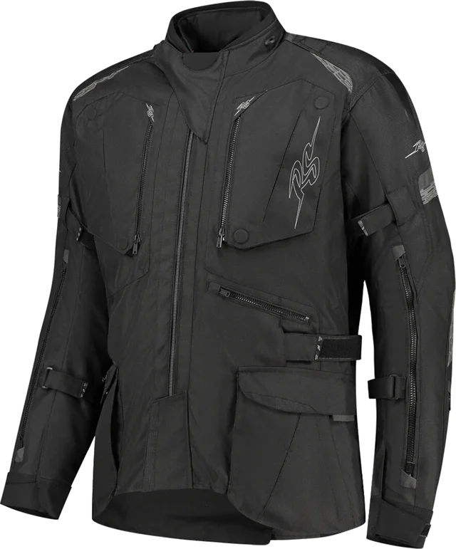 Rusty Stitches Cliff Waterproof Motorcycle Textile Jacket, black
