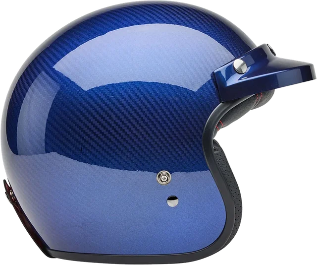 Bell Helmets Bell Custom 500 Carbon Steve McQueen LeMans Helmet CLOSEOUT, metallic blue