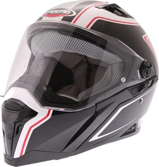 Caberg Stunt Blade Helmet White Black Red, White Black Red